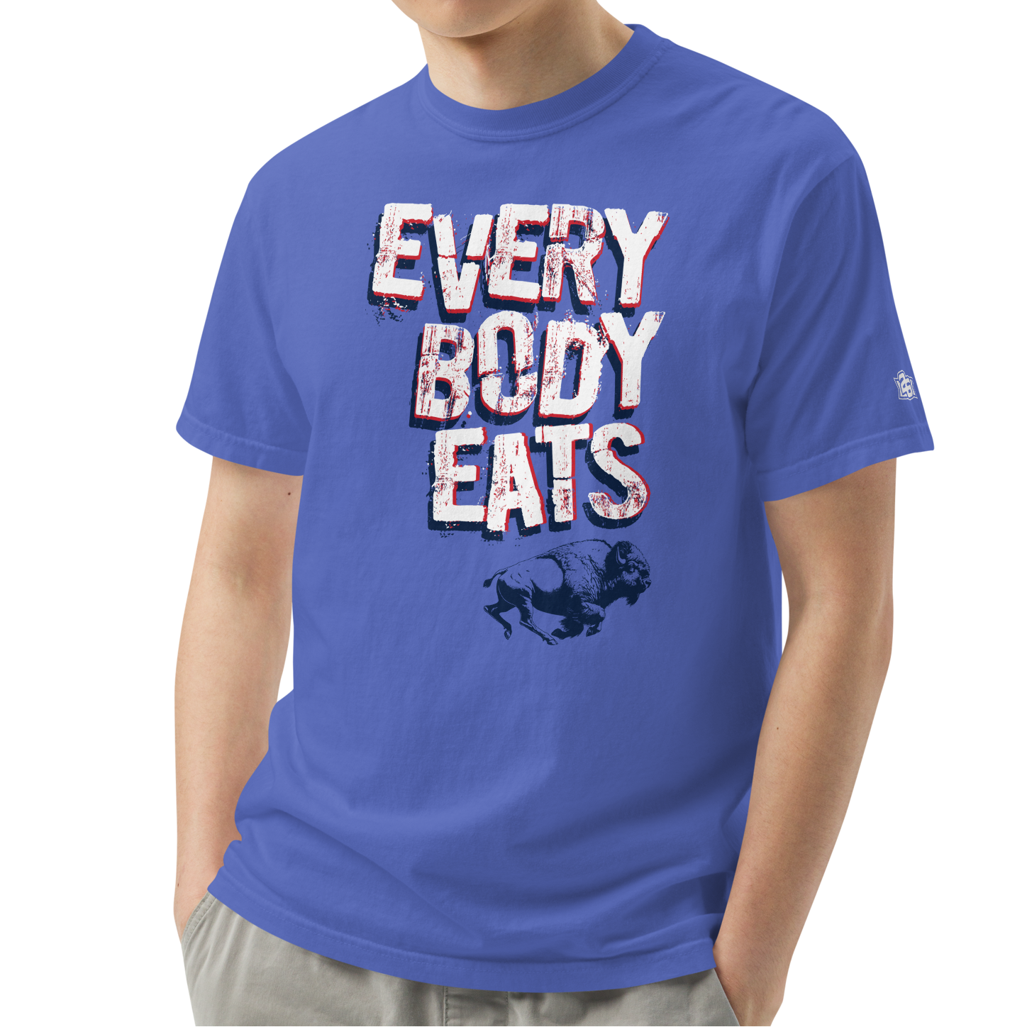 Flo Blue (100% ringspun cotton)