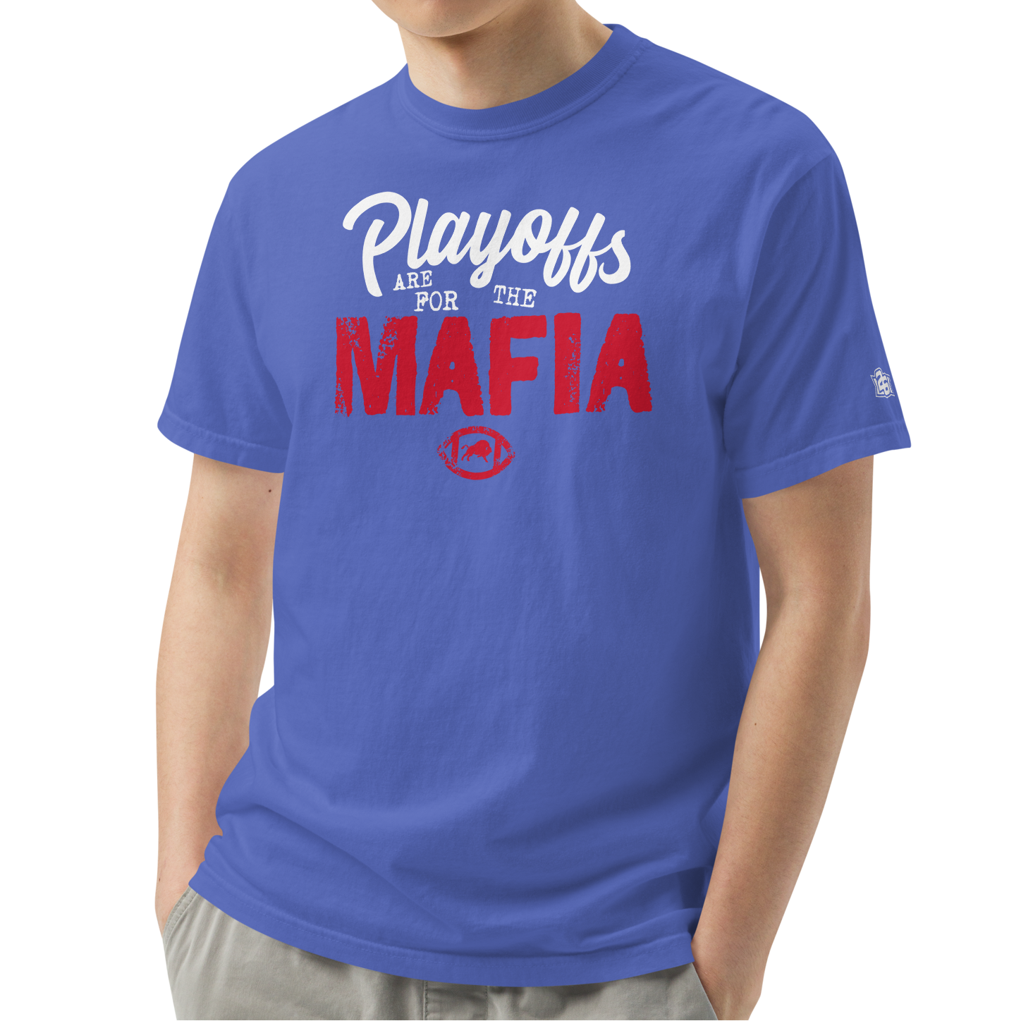 Flo Blue (100% ringspun cotton)