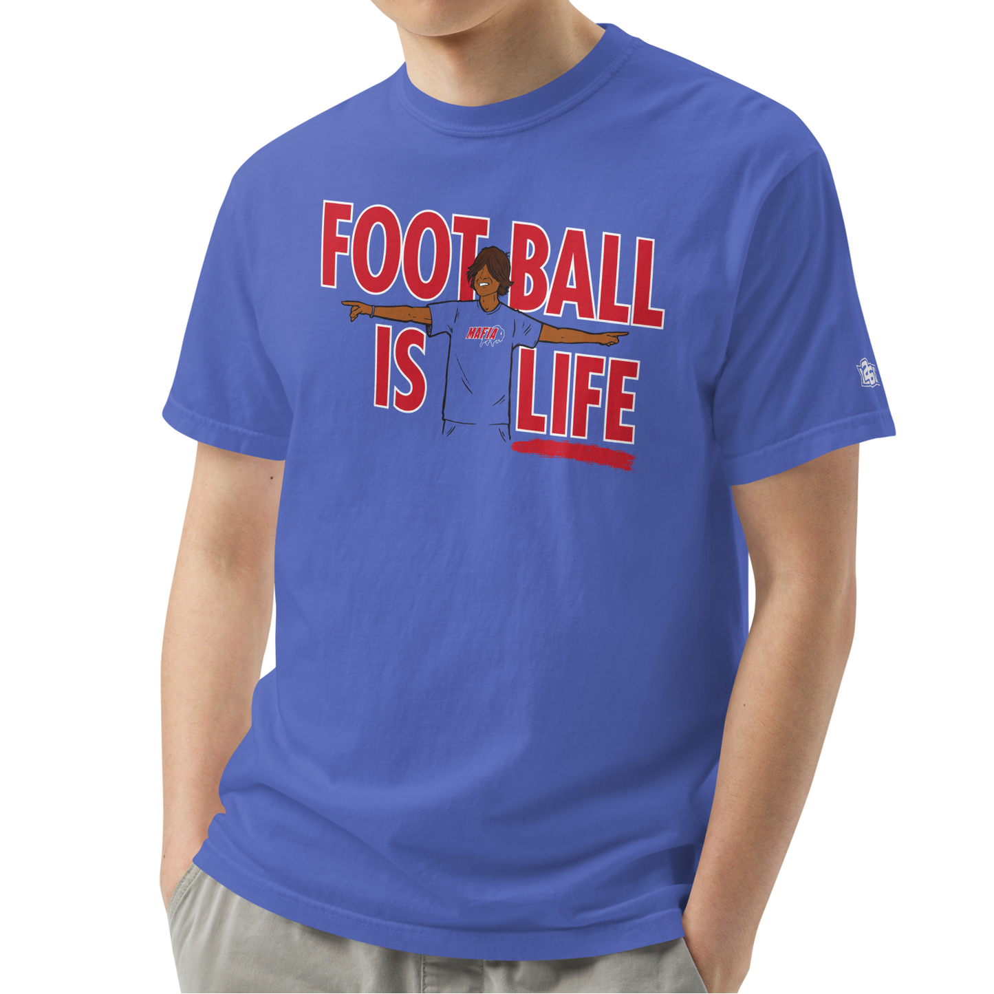 Flo Blue (100% ringspun cotton)