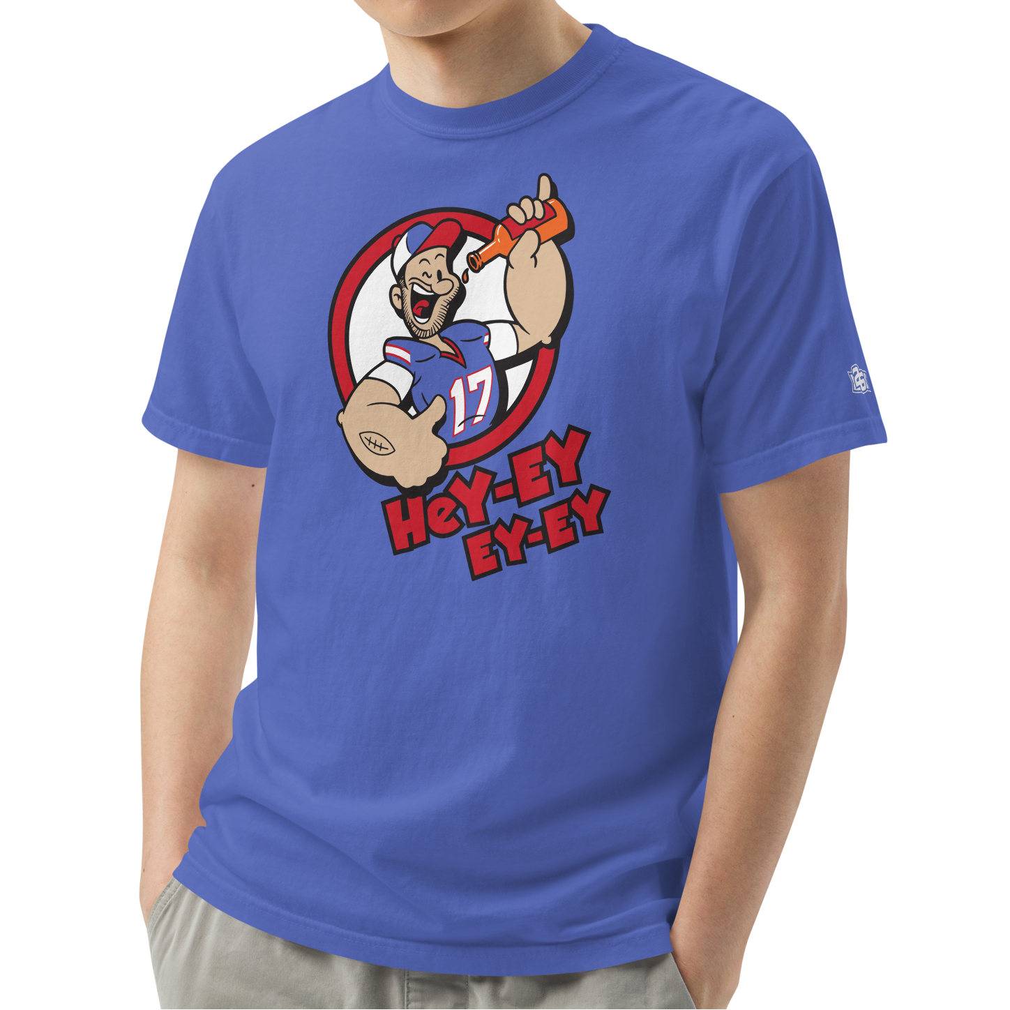 Flo Blue (100% ringspun cotton)