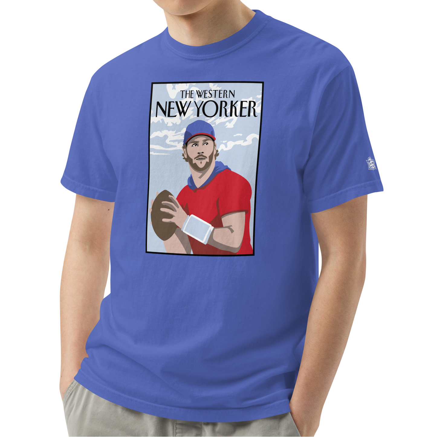 Flo Blue (100% ringspun cotton)