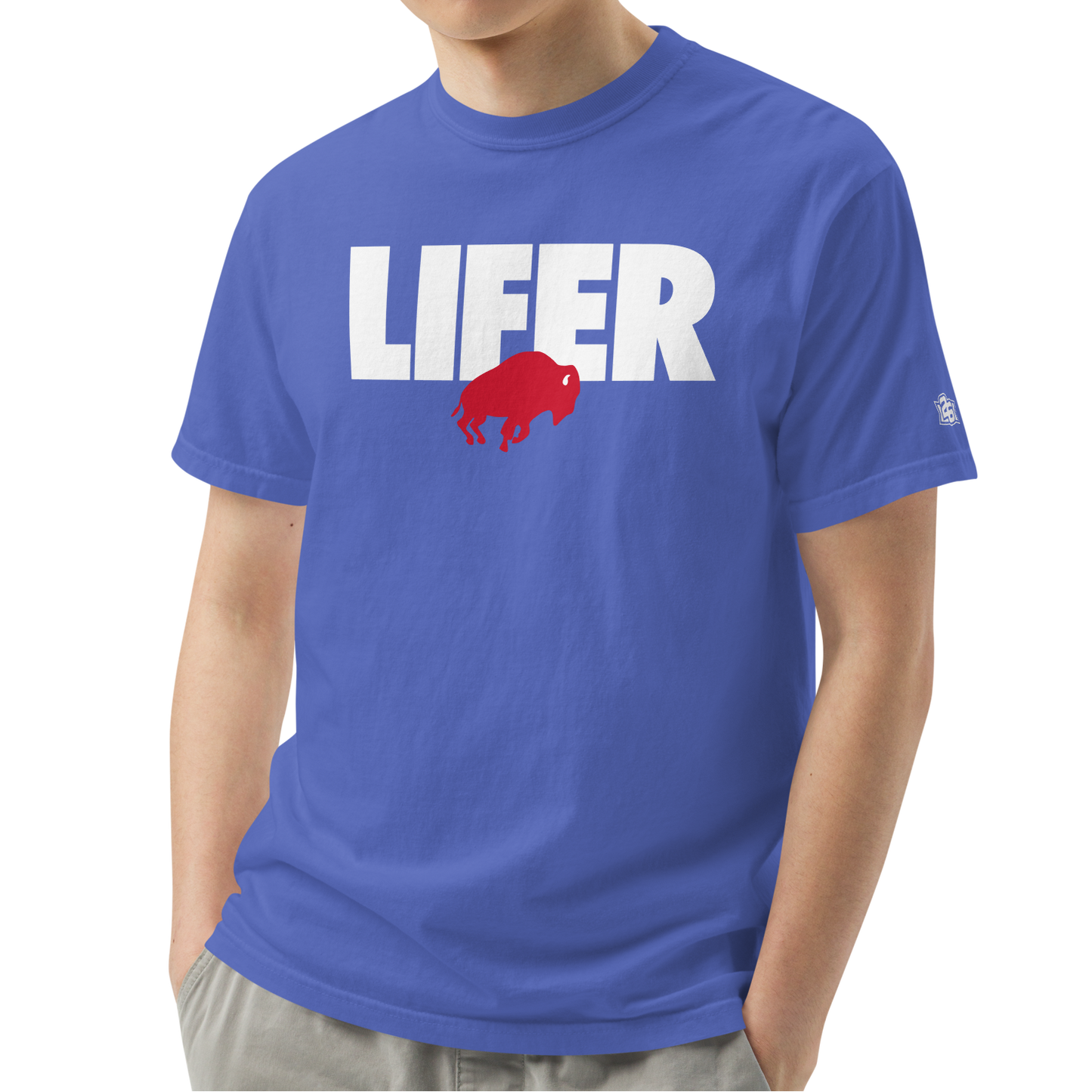 Flo Blue (100% ringspun cotton)