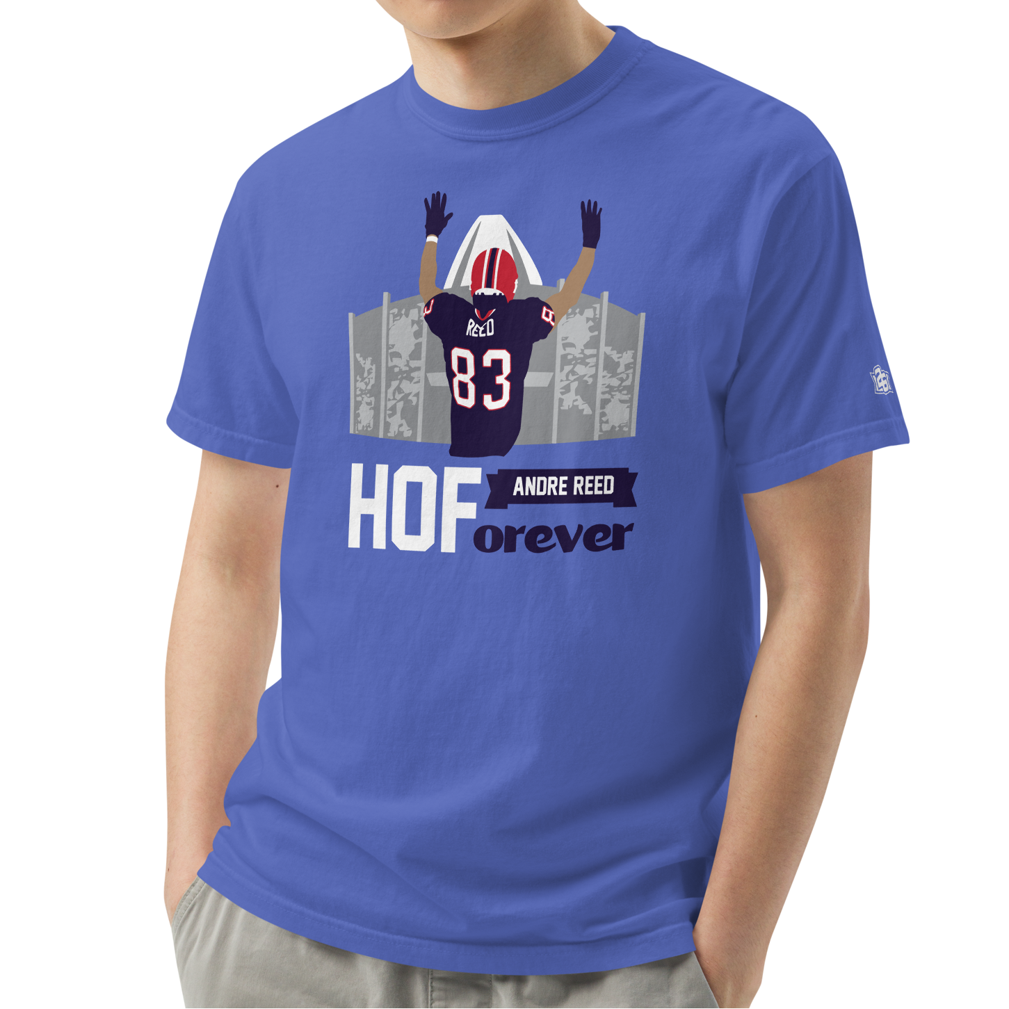 Flo Blue (100% ringspun cotton)