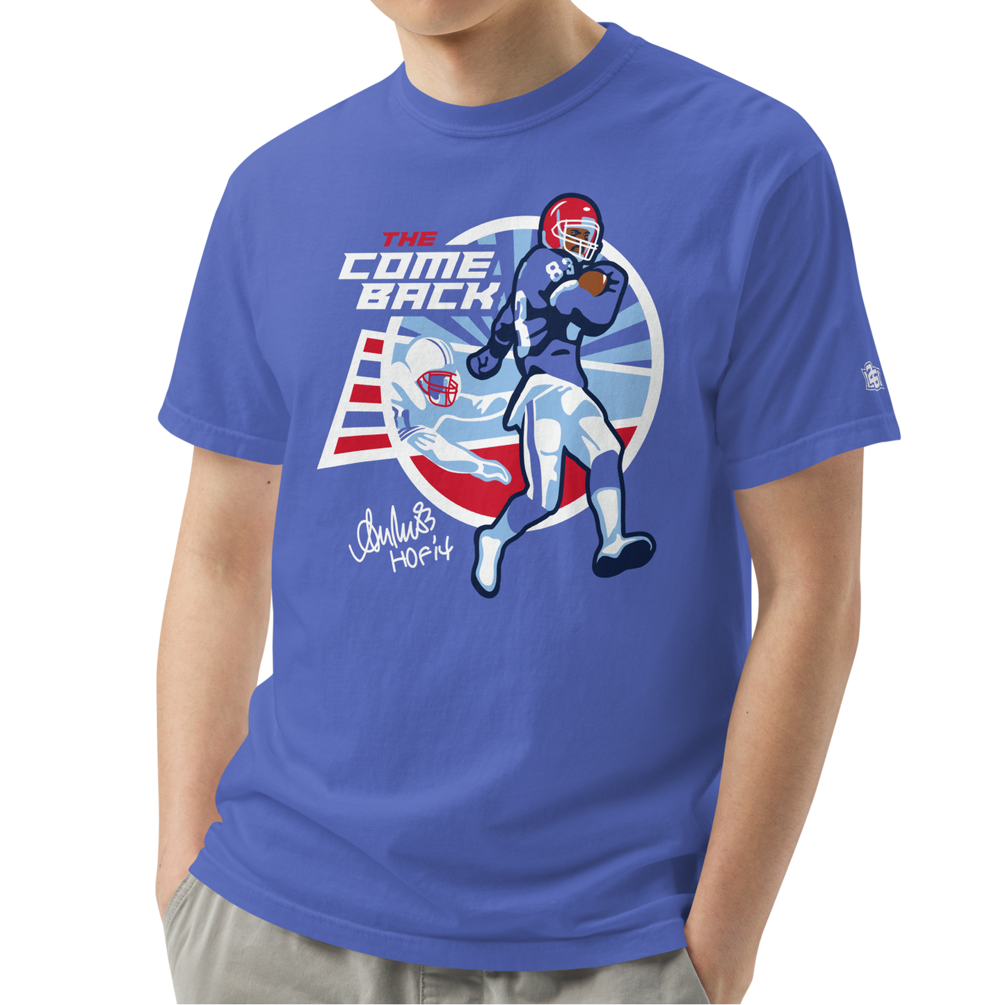 Flo Blue (100% ringspun cotton)