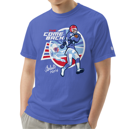 Flo Blue (100% ringspun cotton)