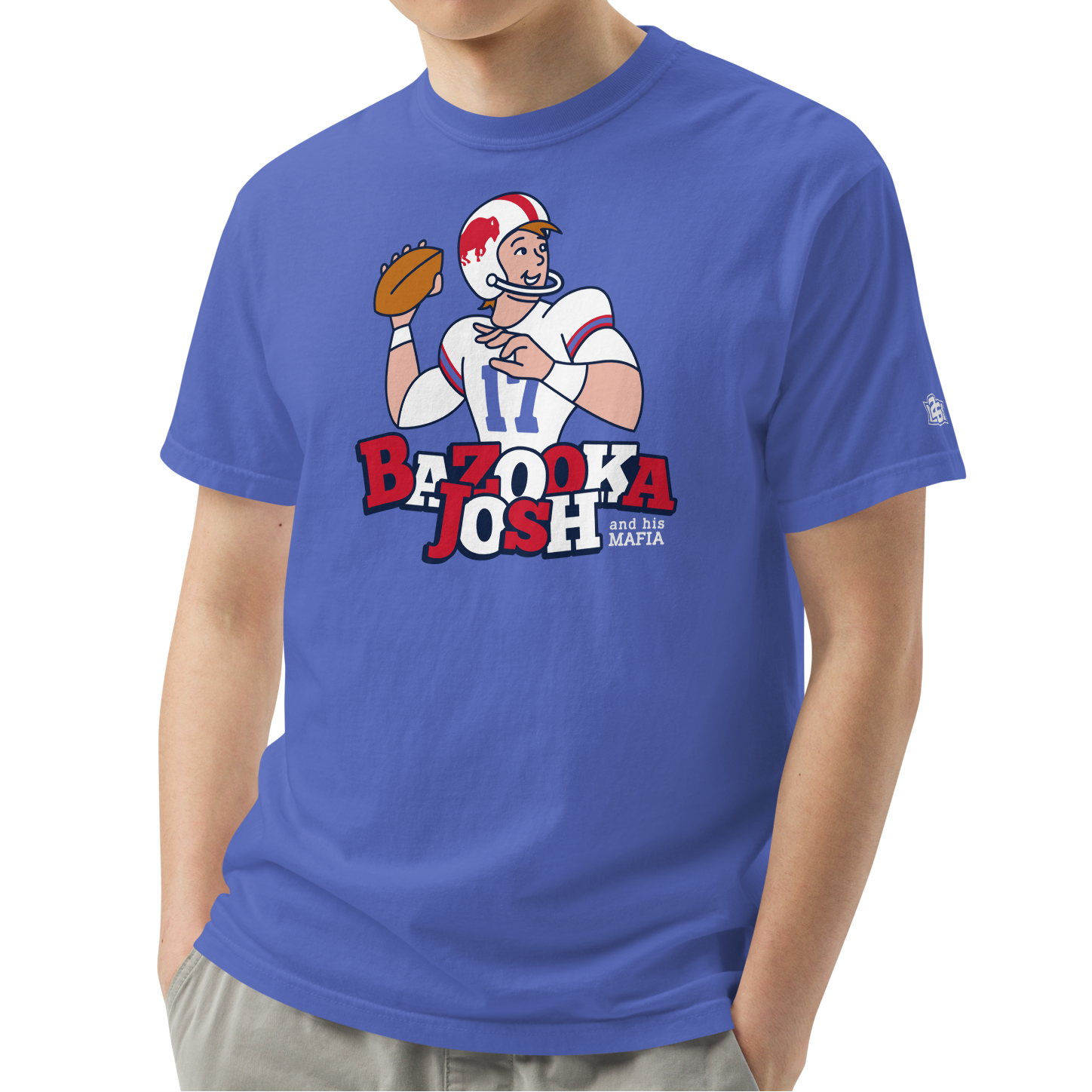 Flo Blue (100% ringspun cotton)