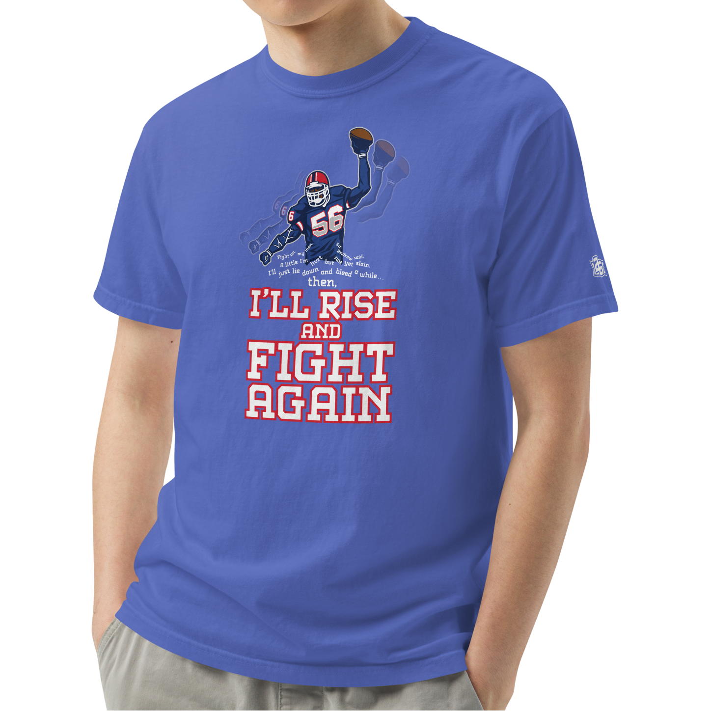 Flo Blue (100% ringspun cotton)