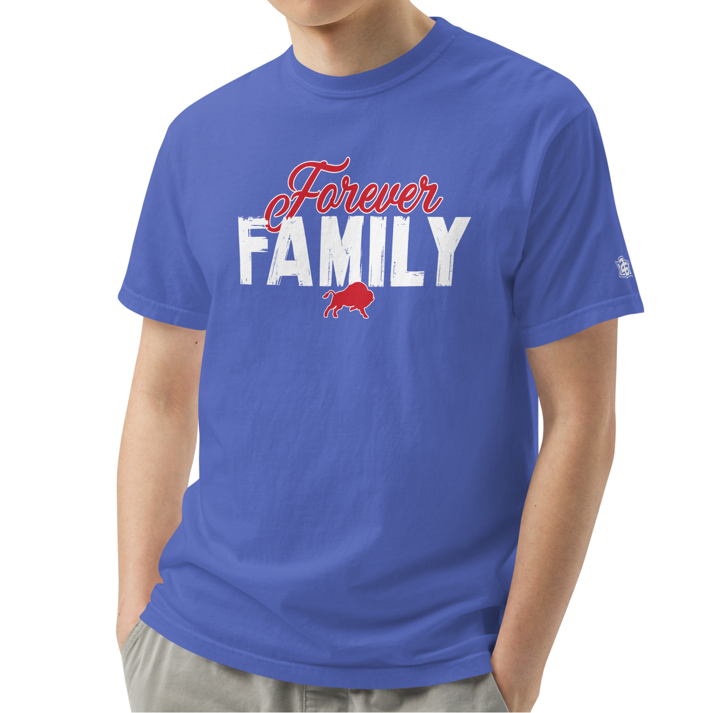 Flo Blue (100% ringspun cotton)