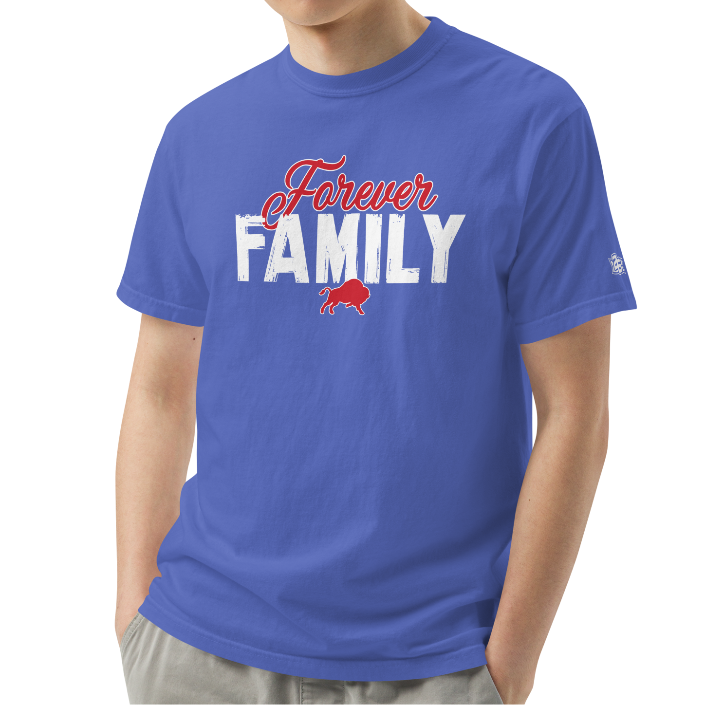 Flo Blue (100% ringspun cotton)