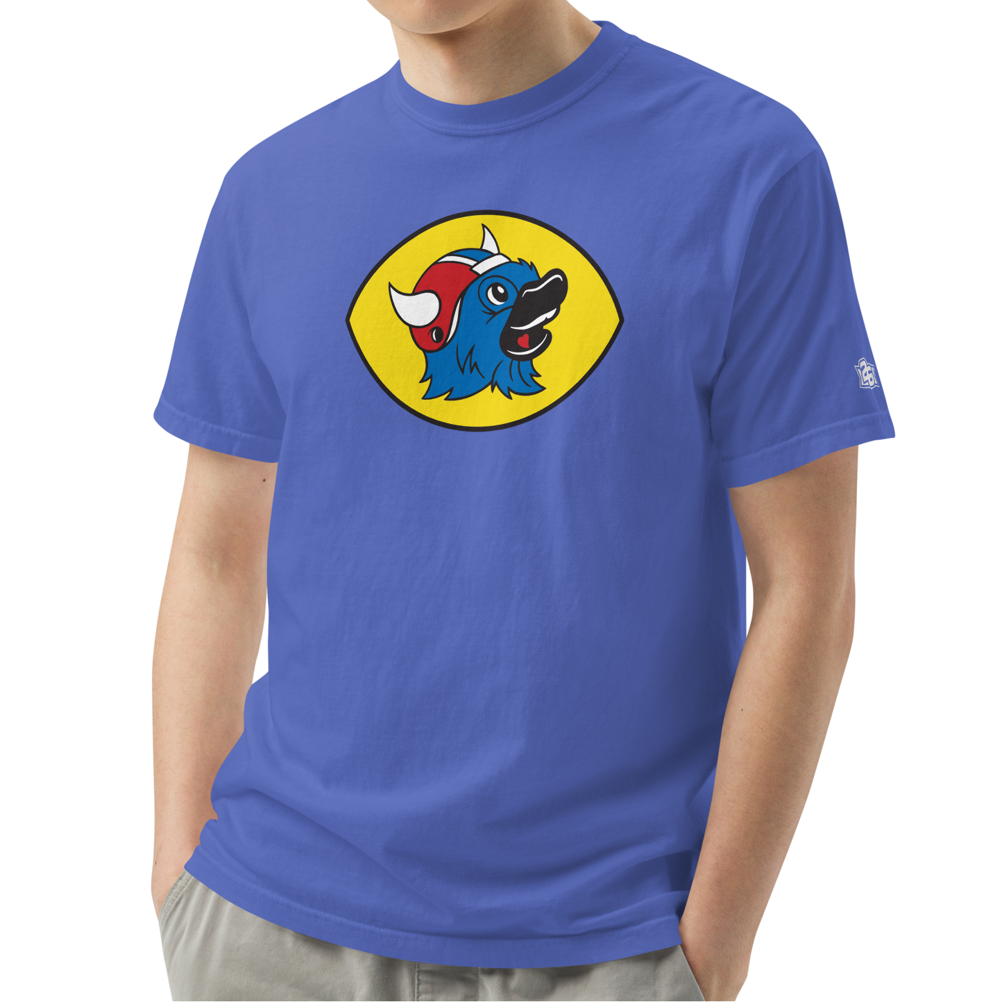 Flo Blue (100% ringspun cotton)