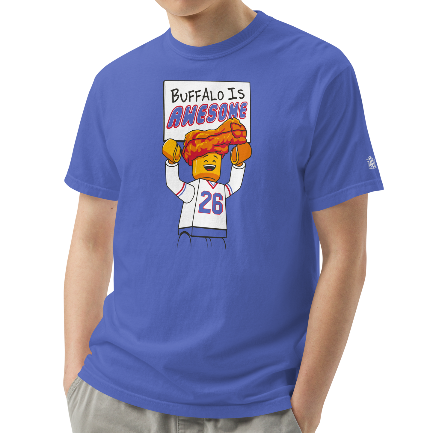 Flo Blue (100% ringspun cotton)