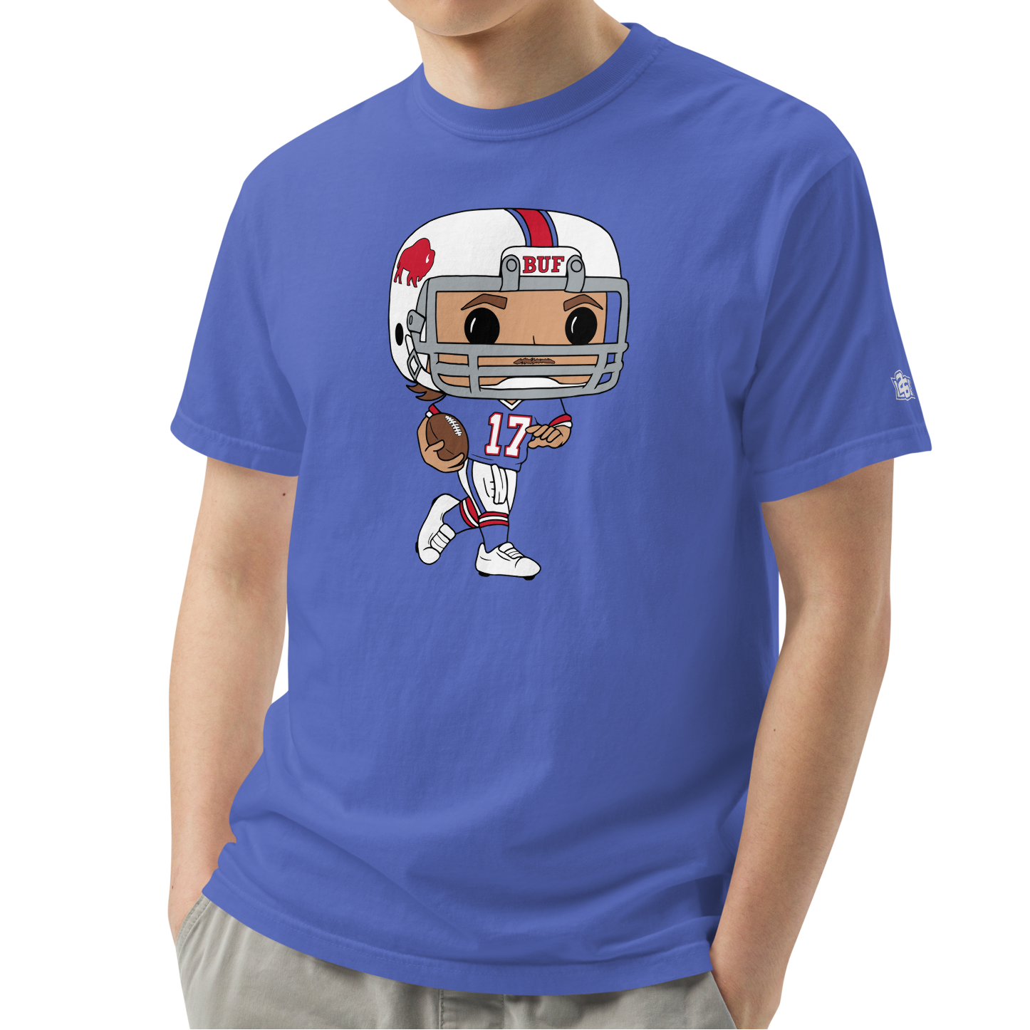 Flo Blue (100% ringspun cotton)