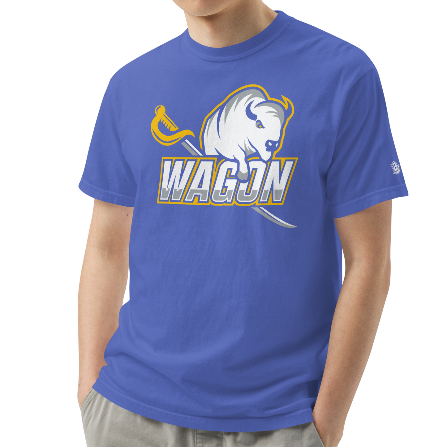 Flo Blue (100% ringspun cotton)