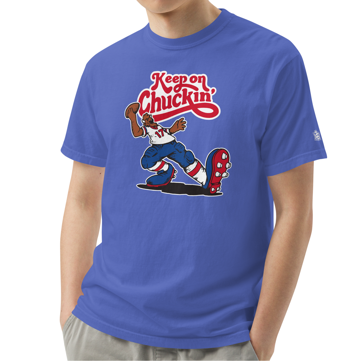 Flo Blue (100% ringspun cotton)