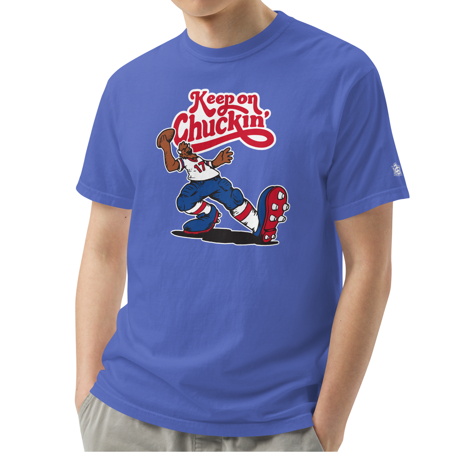 Flo Blue (100% ringspun cotton)