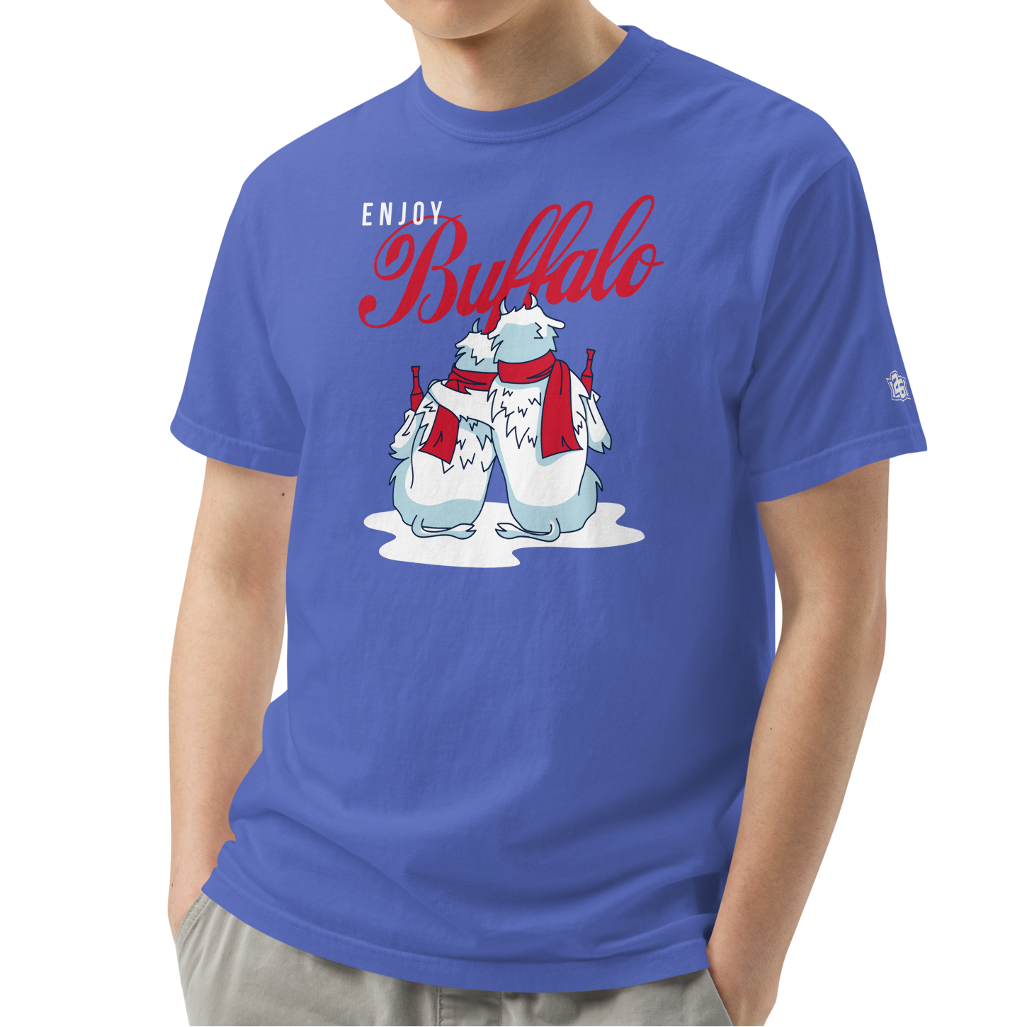Flo Blue (100% ringspun cotton)