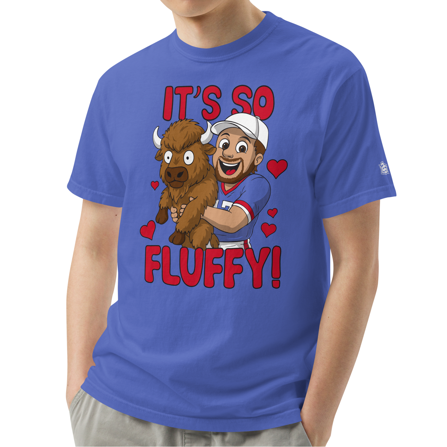 Flo Blue (100% ringspun cotton)