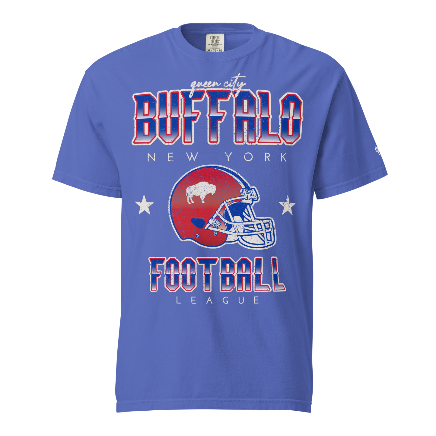 QUEEN'S CITY Vintage Buffalo Football Heavyweight T-Shirt