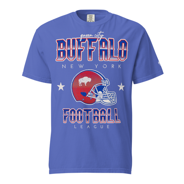 QUEEN'S CITY Vintage Buffalo Football Heavyweight T-Shirt