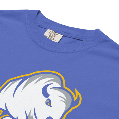 "Wagon" (Blue and Gold) Premium Garment-Dyed T-Shirt