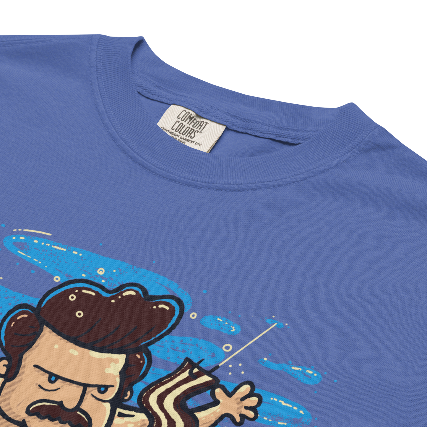 Fanteestic: "Fishing Relaxes Me" Premium Garment-Dyed Heavyweight T-Shirt