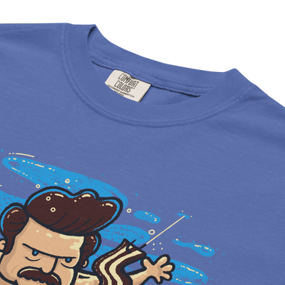 Fanteestic: "Fishing Relaxes Me" Premium Garment-Dyed Heavyweight T-Shirt