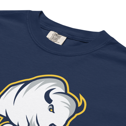 "Wagon" (Blue and Gold) Premium Garment-Dyed T-Shirt