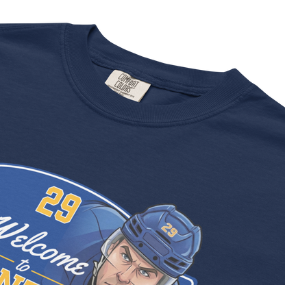 2 Goalies 1 Mic: "Malentown" Premium Garment-Dyed Heavyweight T-Shirt (multiple color options)
