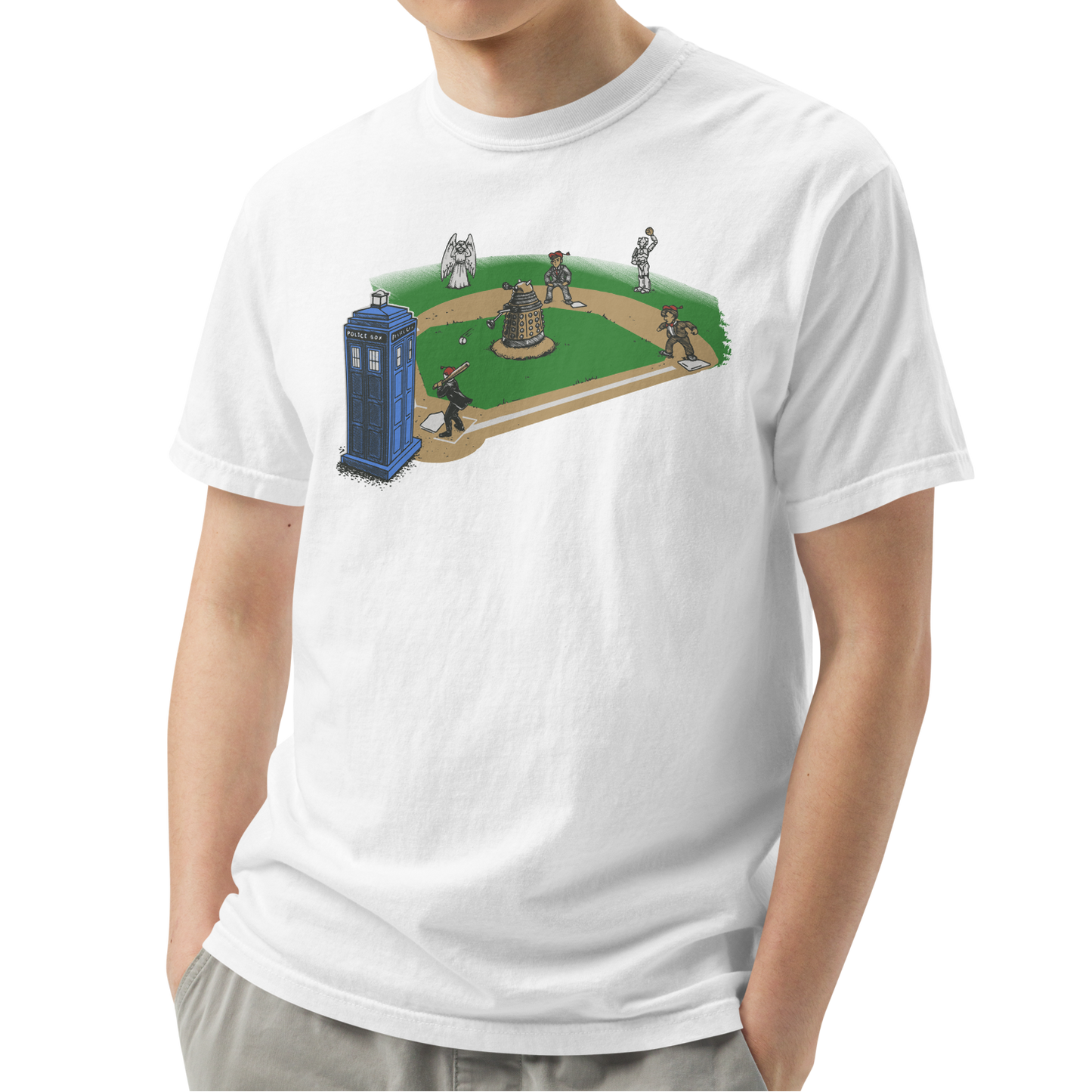 White (100% ringspun cotton)