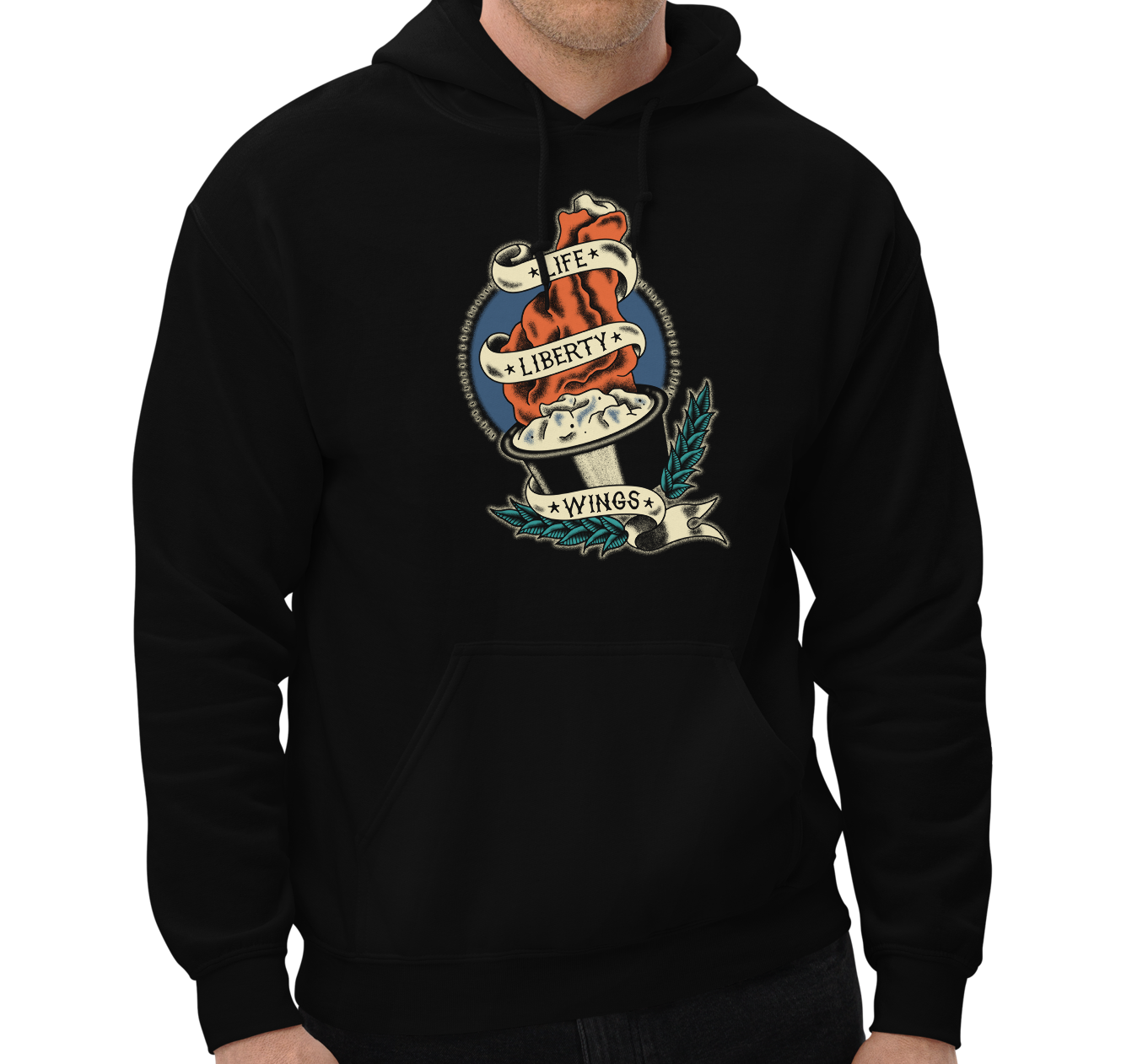 Black (50% cotton, 50% polyester)