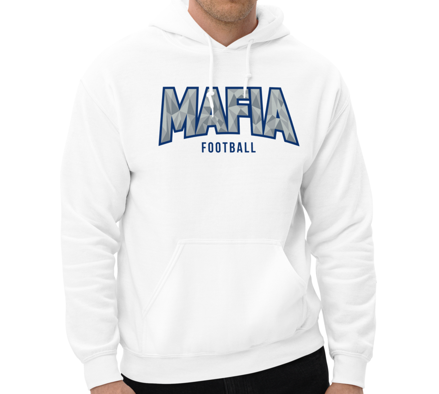 White (50% cotton, 50% polyester)