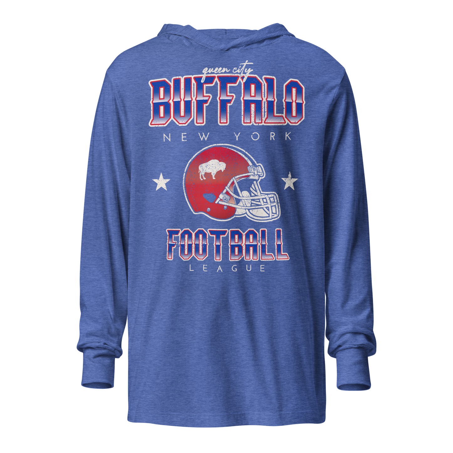 QUEEN'S CITY Vintage Buffalo Football Lightweight Hoody