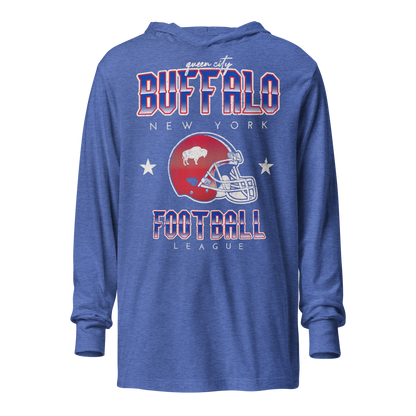 QUEEN'S CITY Vintage Buffalo Football Lightweight Hoody