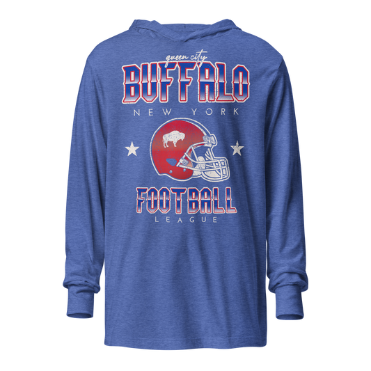 QUEEN'S CITY Vintage Buffalo Football Lightweight Hoody