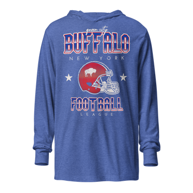 QUEEN'S CITY Vintage Buffalo Football Lightweight Hoody