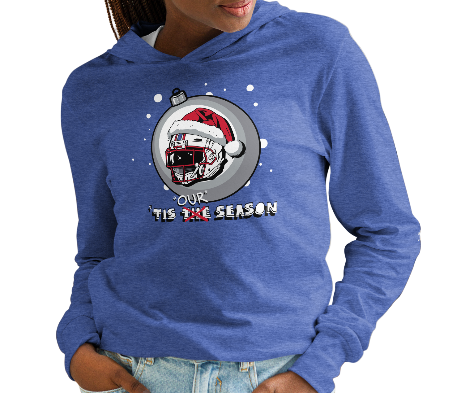 Heather True Royal (50% polyester, 25% cotton, 25% rayon)