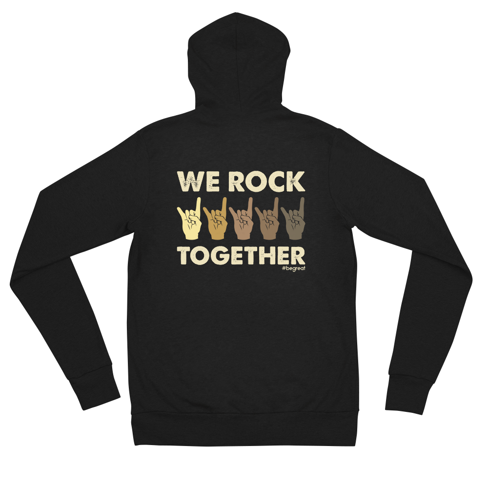 Official Nick Harrison "We Rock Together" Unisex Zip Hoody (Black)