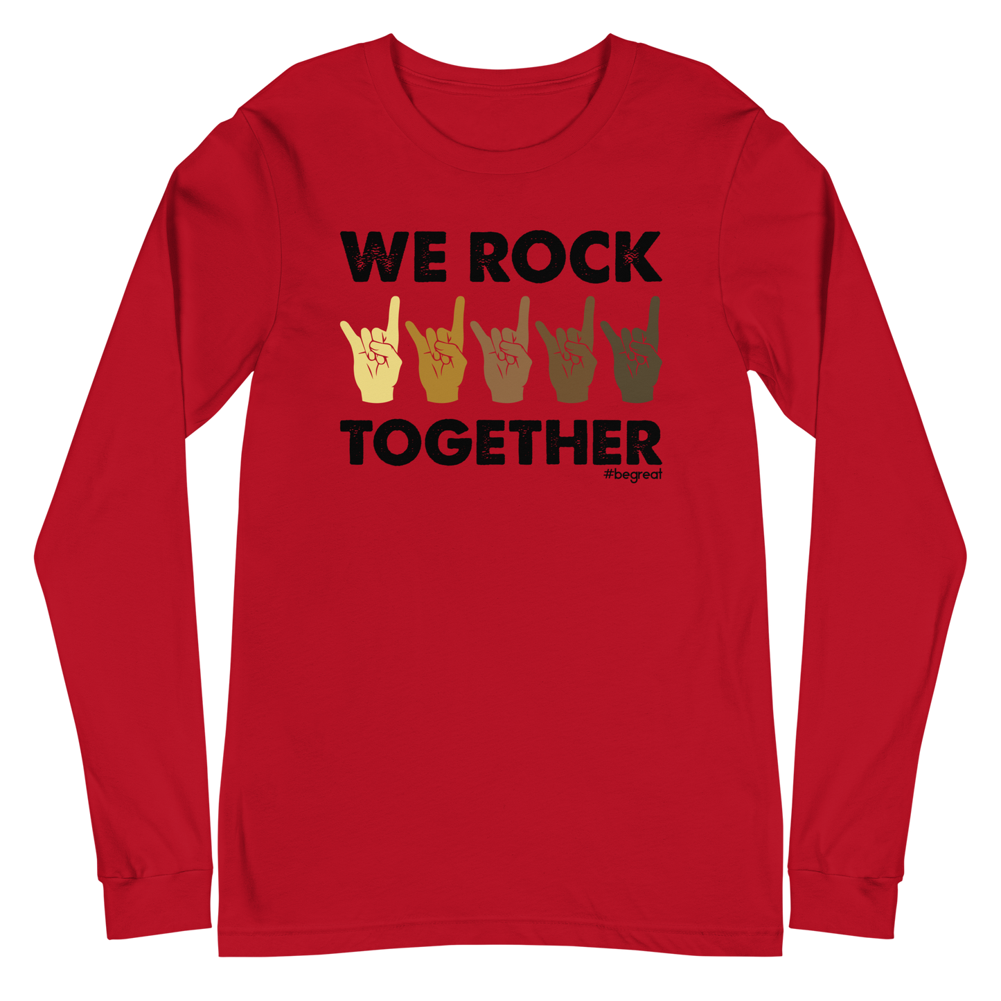 Official Nick Harrison "We Rock Together" Long Sleeve Shirt (Red)