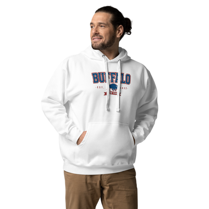 "Buffalo Collegiate" Embroidered Sweatshirt Hoody (multiple color options)