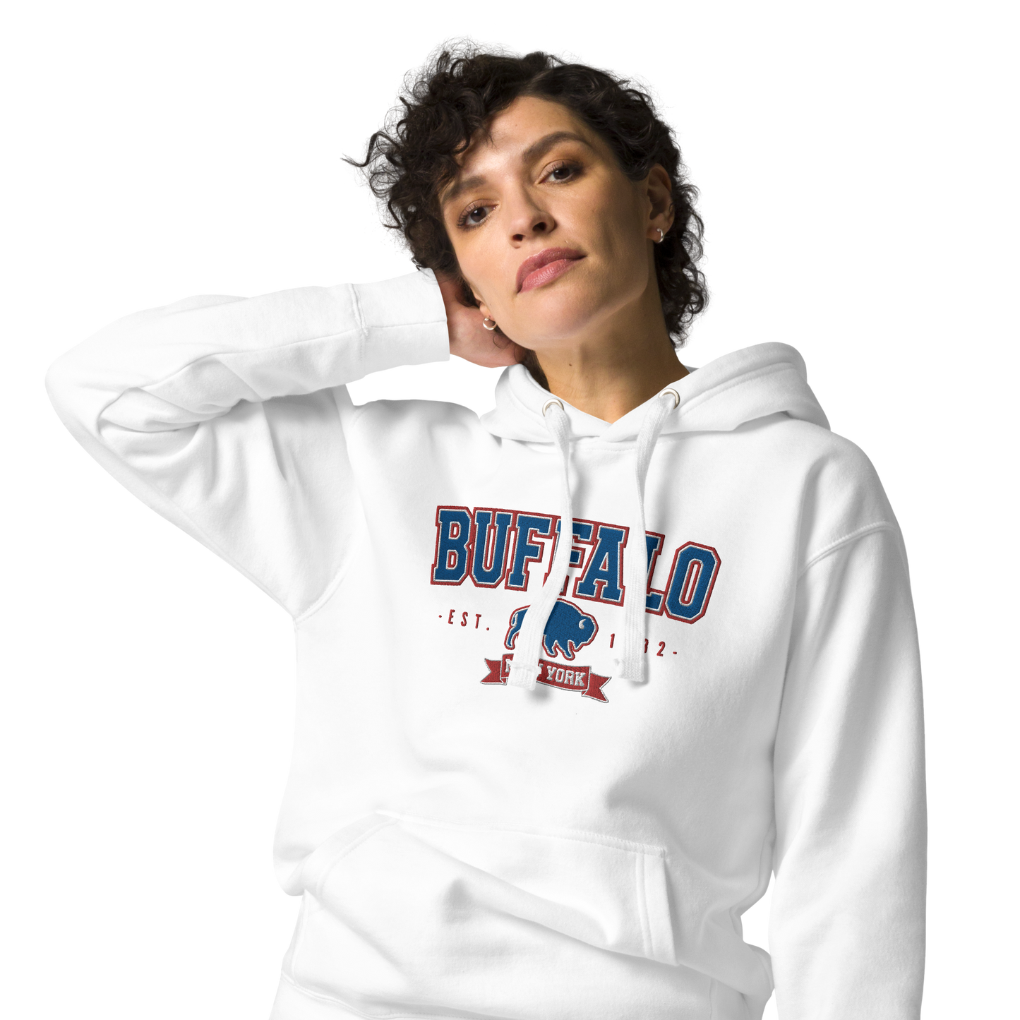 "Buffalo Collegiate" Embroidered Sweatshirt Hoody (multiple color options)