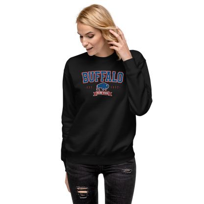 "Buffalo Collegiate" Embroidered Sweatshirt (multiple color options)