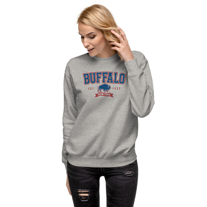 "Buffalo Collegiate" Embroidered Sweatshirt (multiple color options)