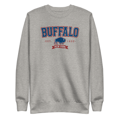 "Buffalo Collegiate" Embroidered Sweatshirt (multiple color options)