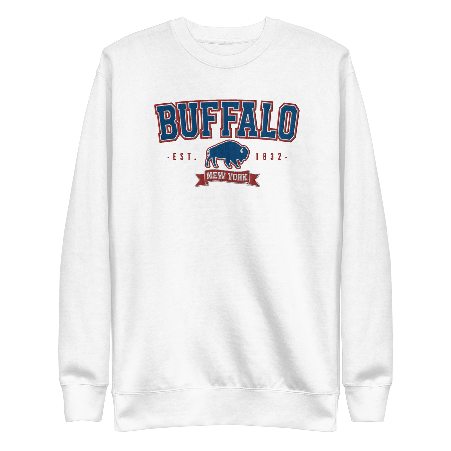 "Buffalo Collegiate" Embroidered Sweatshirt (multiple color options)