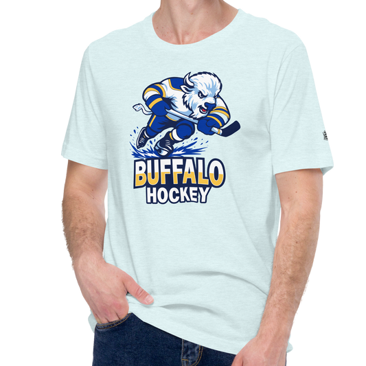 Heather Ice Blue (52% cotton, 48% polyester)