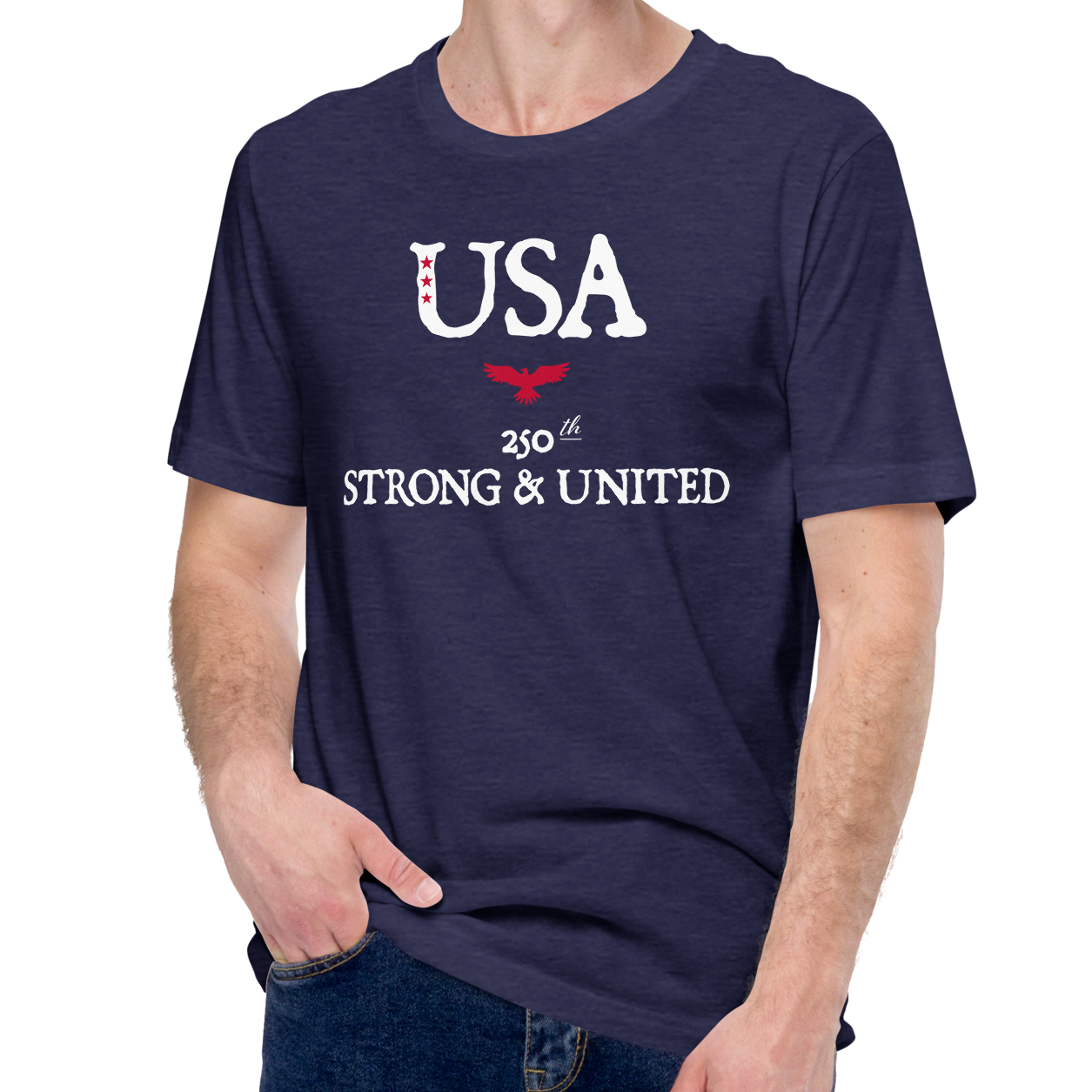 Heather Navy (52% cotton, 48% polyester)