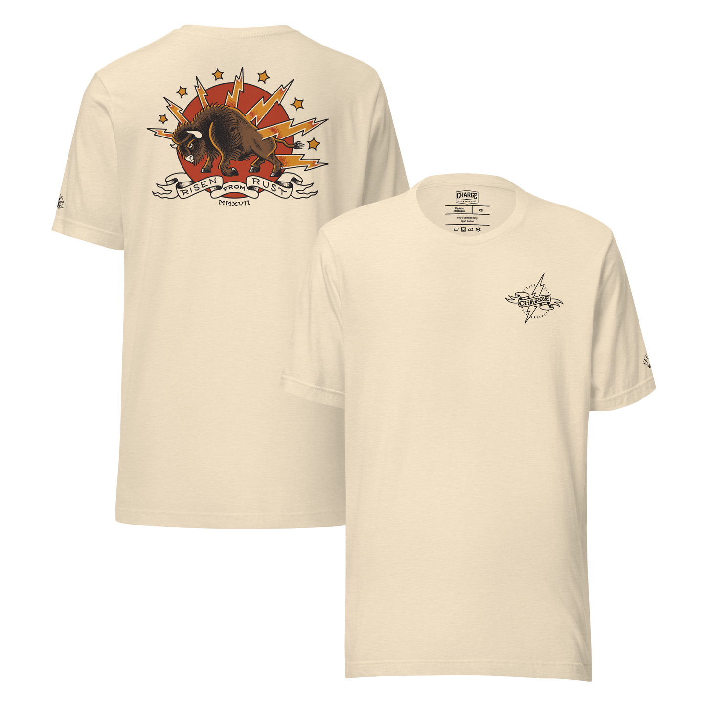 CHARGE: "Flash" Unisex T-Shirt (two-sided print)