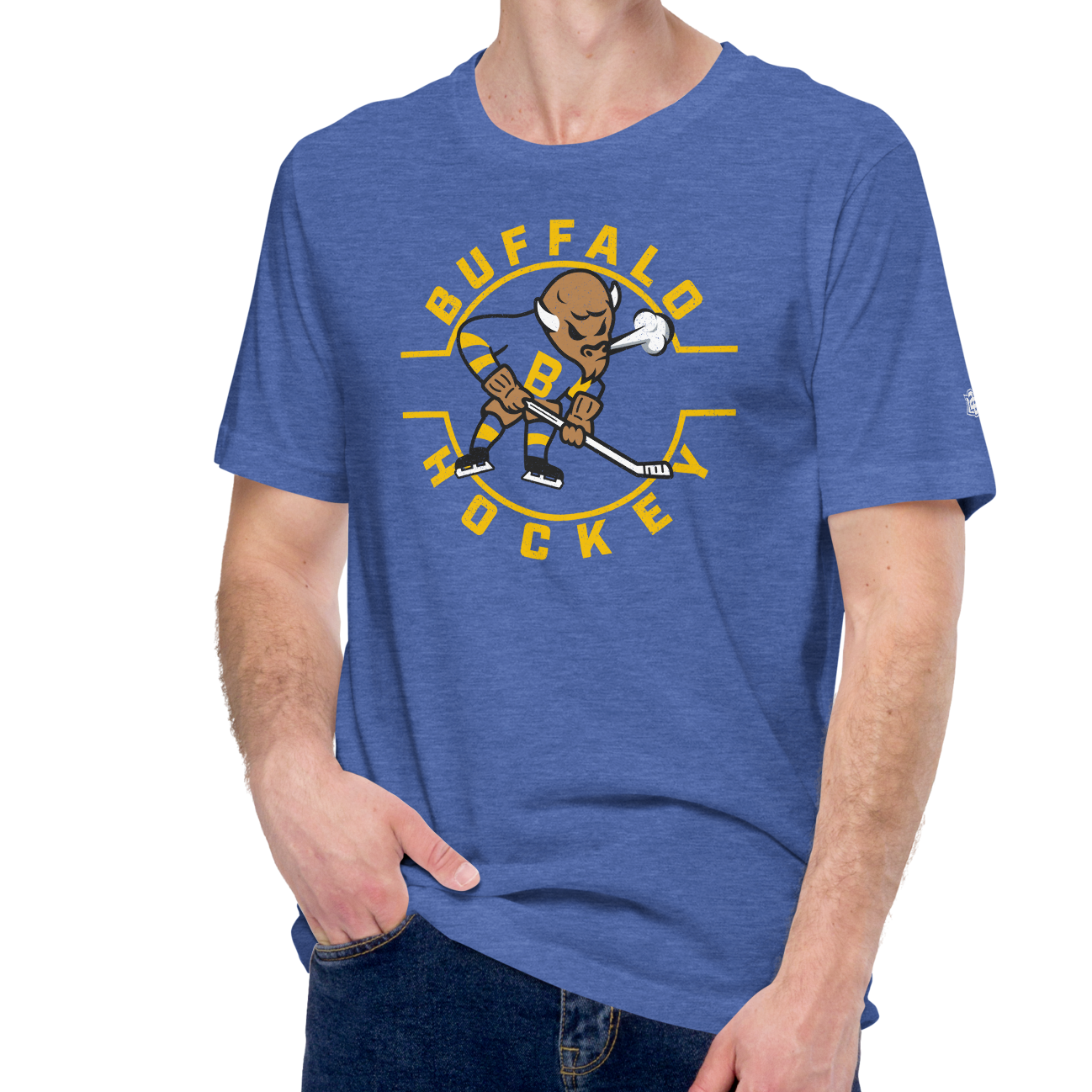 Heather Royal (52% cotton, 48% polyester)