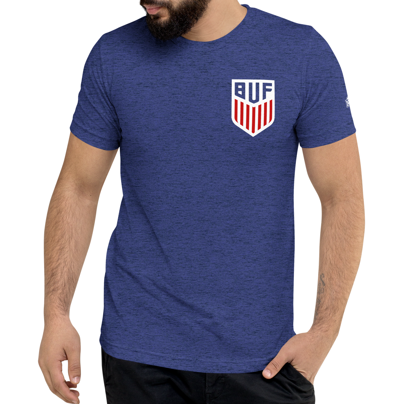 Navy (50% polyester, 25% cotton, 25% rayon)