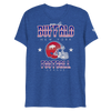 QUEEN'S CITY Vintage Buffalo Football Tri-Blend T-Shirt